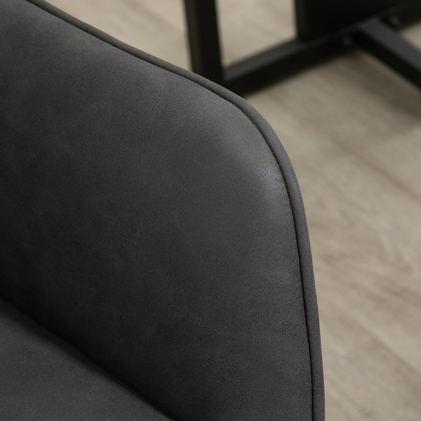 Argyle Office Chair Leather-Feel Fabric Home Study Leisure Wheels Vinsetto