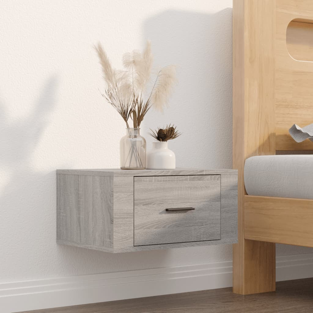 Wall-mounted Bedside Cabinets 2 pcs Grey Sonoma 50x36x25 cm
