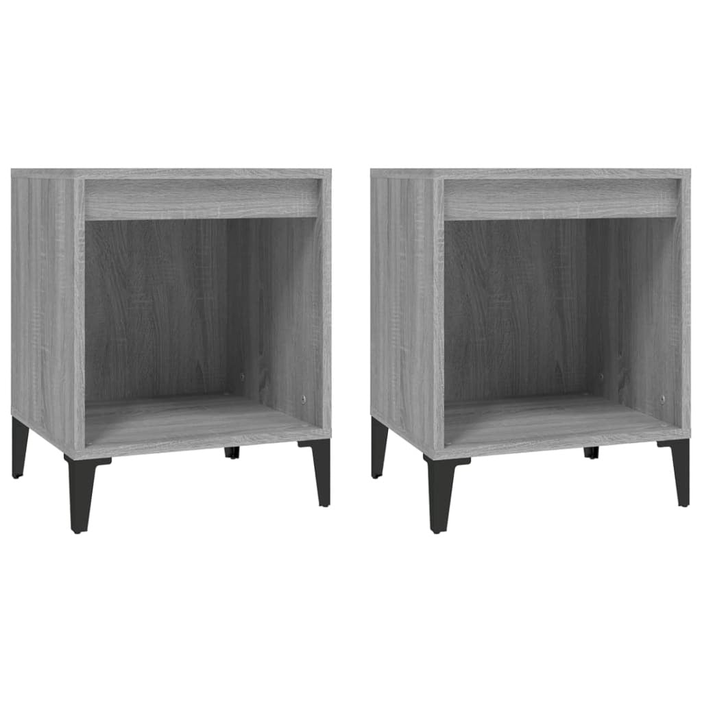 Bedside Cabinets 2 pcs Grey Sonoma 40x35x50 cm