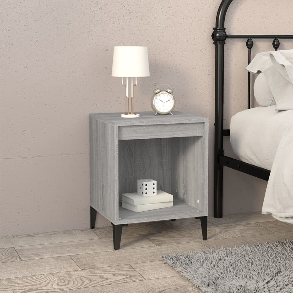 Bedside Cabinets 2 pcs Grey Sonoma 40x35x50 cm