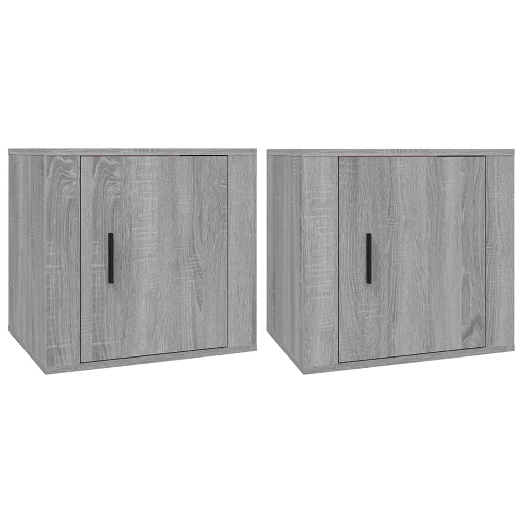 Bedside Cabinets 2 pcs Grey Sonoma 50x39x47 cm
