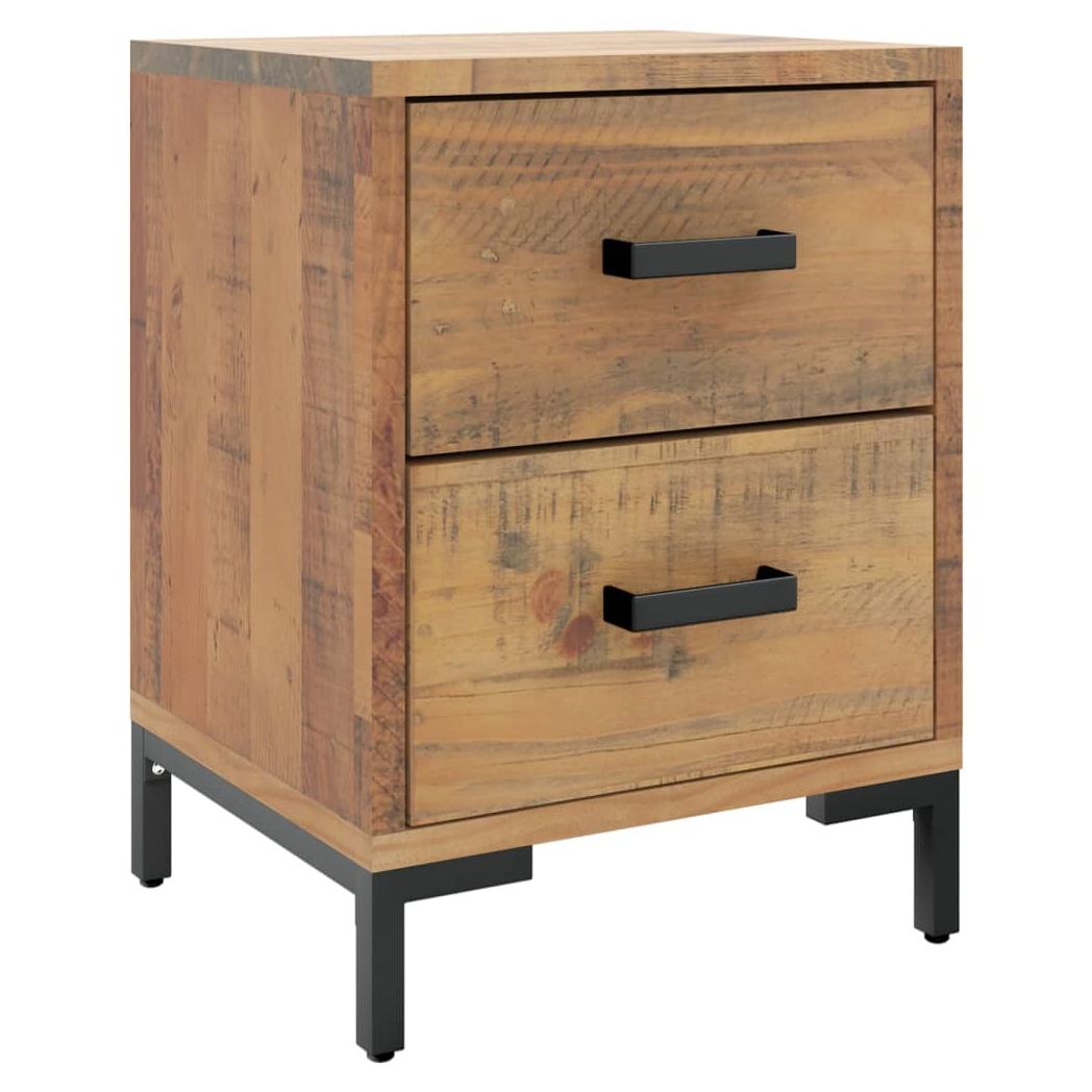 Bedside Cabinet Brown 36x30x45 cm Solid Recycled Pinewood