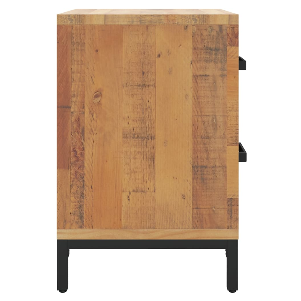 Bedside Cabinet Brown 36x30x45 cm Solid Recycled Pinewood