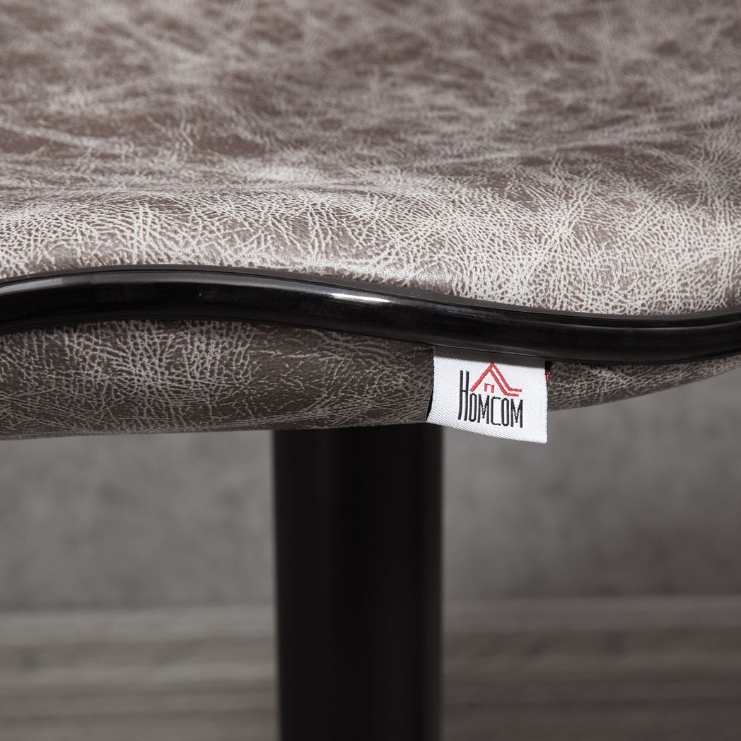 Vintage Bar Stool Set of 2 Microfiber Cloth Adjustable Height Armless Chairs