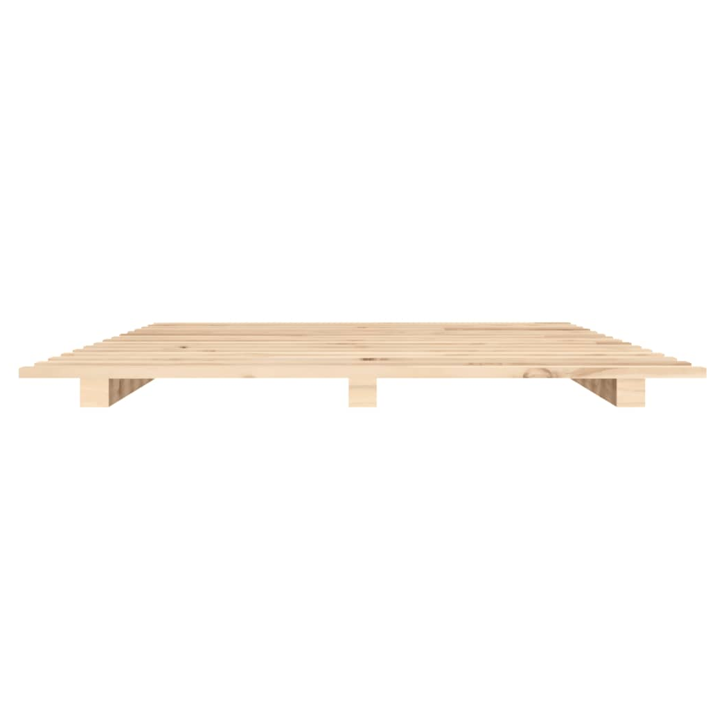 Bed Frame 140x200 cm Solid Wood Pine