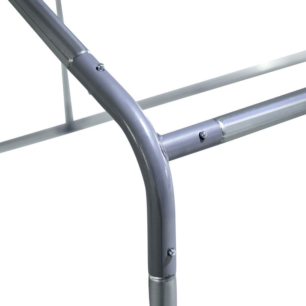 Chicken Run W/ Roof, Walk In Chicken Coop for 4-6 Chickens, Hen House