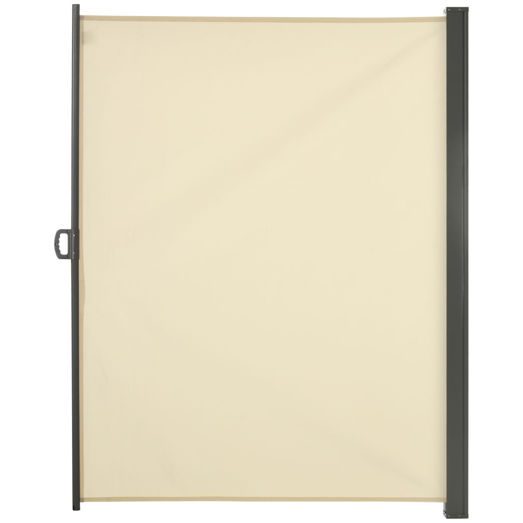 3x2M Retractable Side Awning Screen Fence Patio Privacy Divider Cream