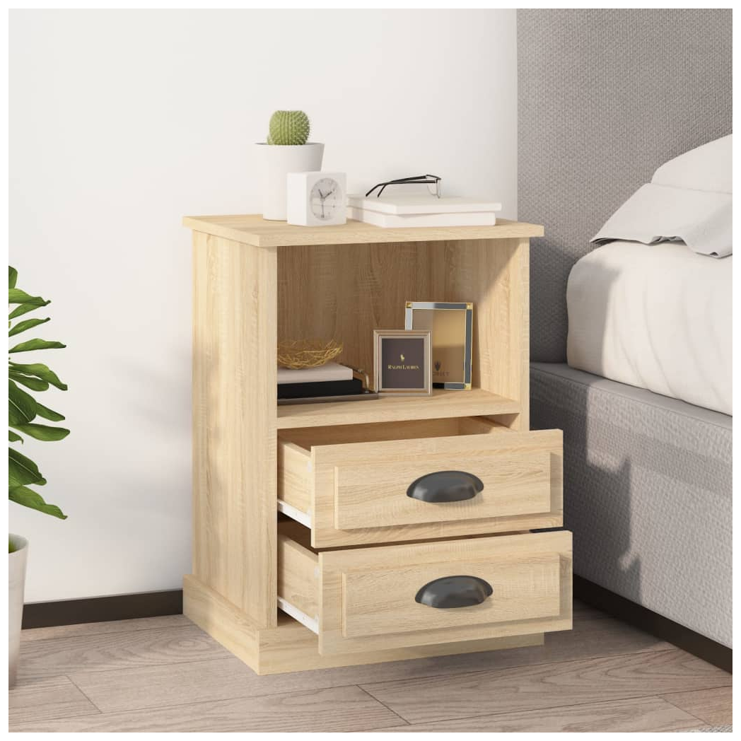 Bedside Cabinets 2 pcs Sonoma Oak 43x36x60 cm