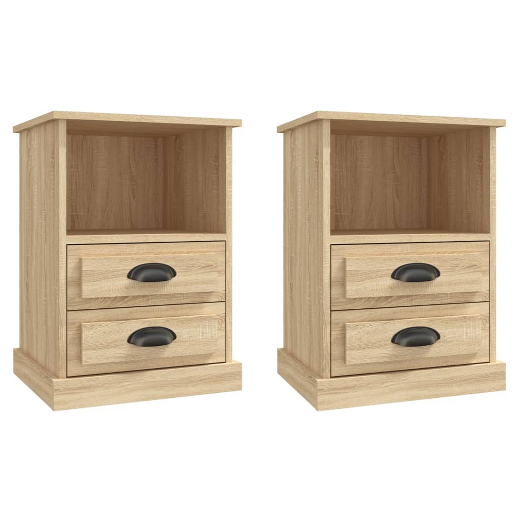 Bedside Cabinets 2 pcs Sonoma Oak 43x36x60 cm