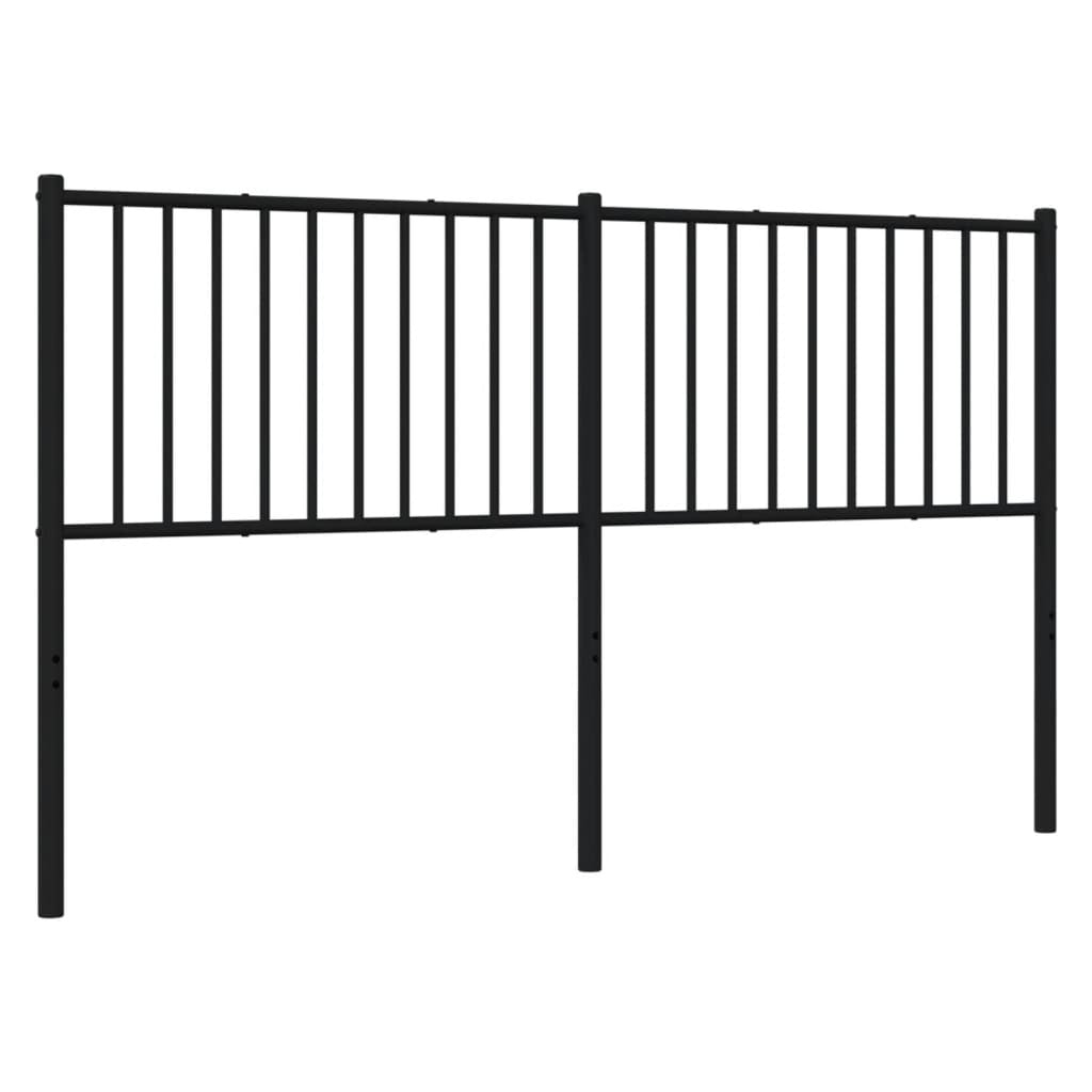 Metal Headboard Black 160 cm