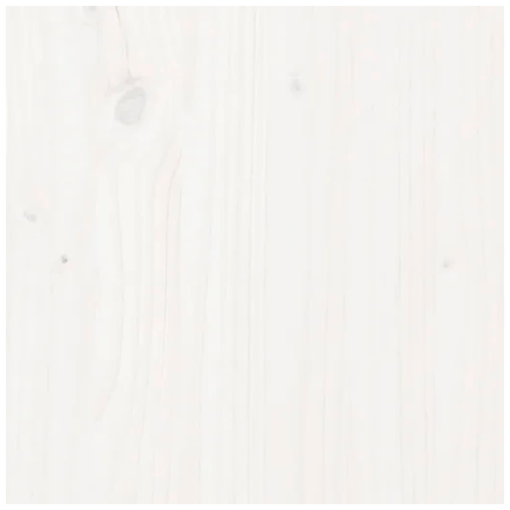 Table Top White ?60x2.5 cm Solid Wood Pine