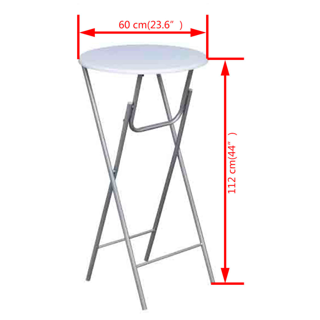 Bar Tables 4 pcs with MDF Tabletop White