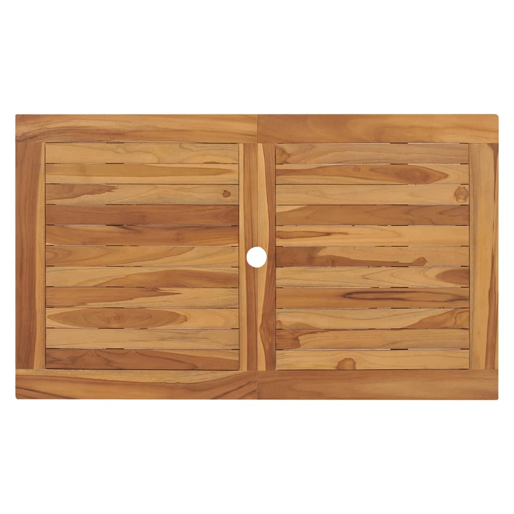 Folding Garden Table 120x70x75 cm Solid Teak Wood