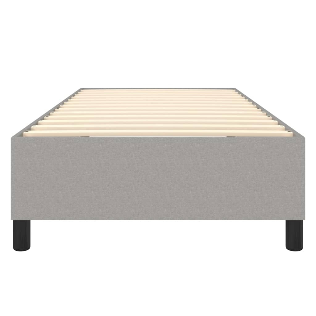 Box Spring Bed Frame Light Grey 90x190 cm 3FT Single Fabric
