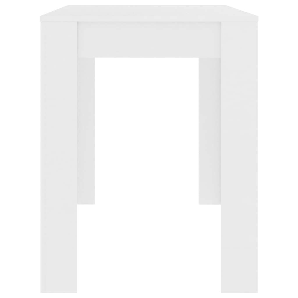 Dining Table White 120x60x76 cm Engineered Wood