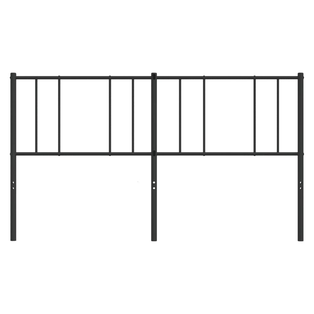 Metal Headboard Black 180 cm