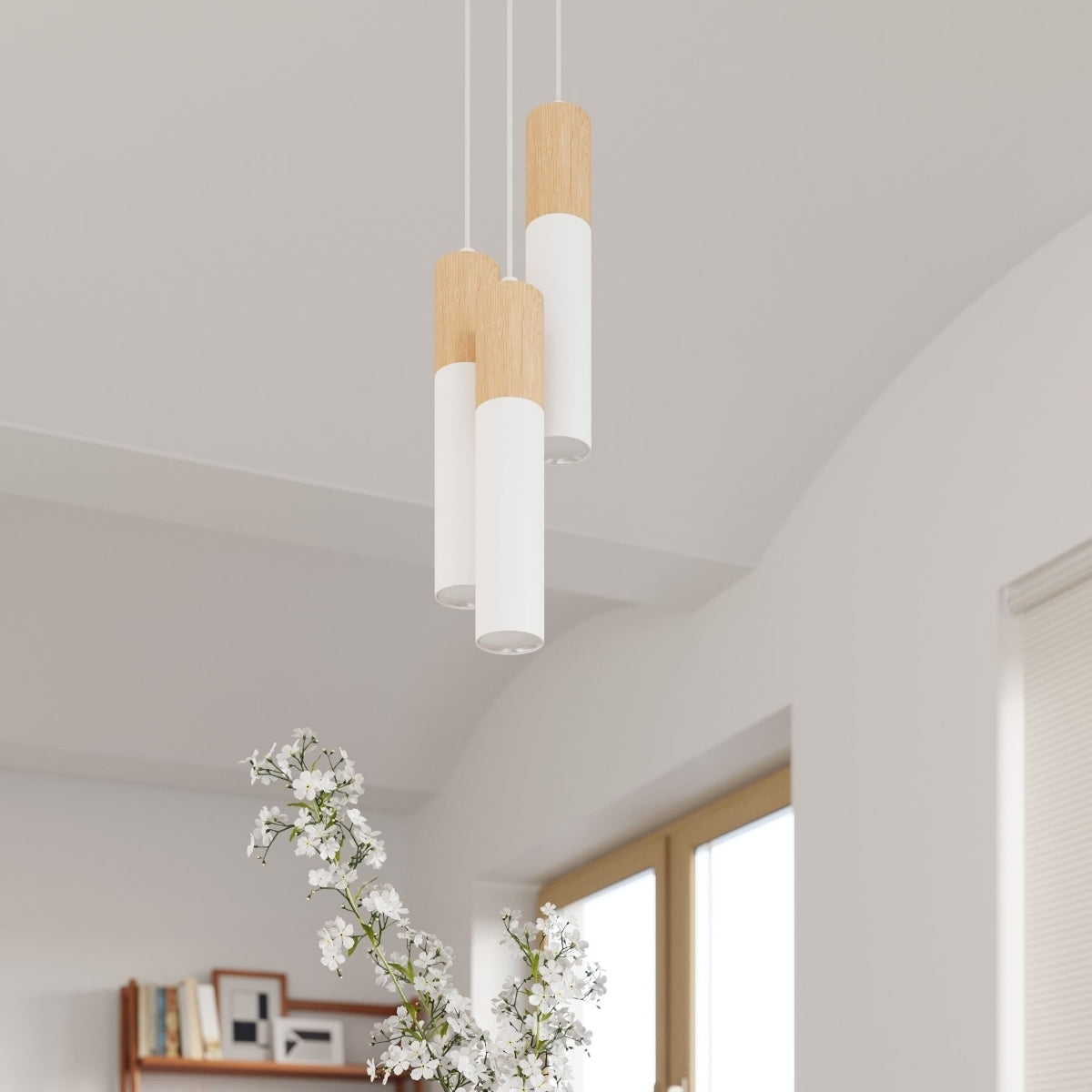 Pendant lamp steel, wood Pablo modern Design GU10