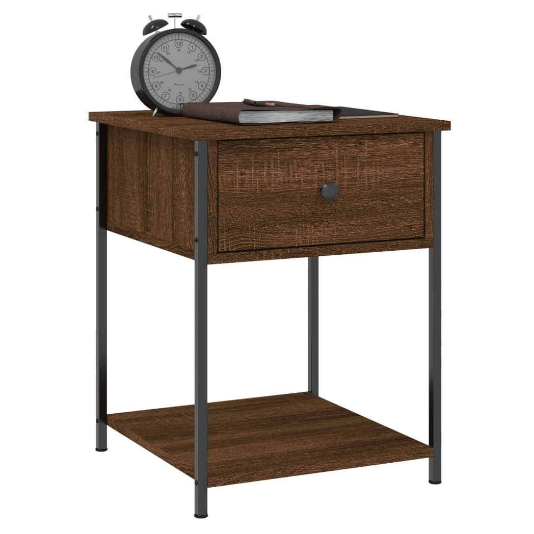 Bedside Table Brown Oak 44x45x58 cm Engineered Wood