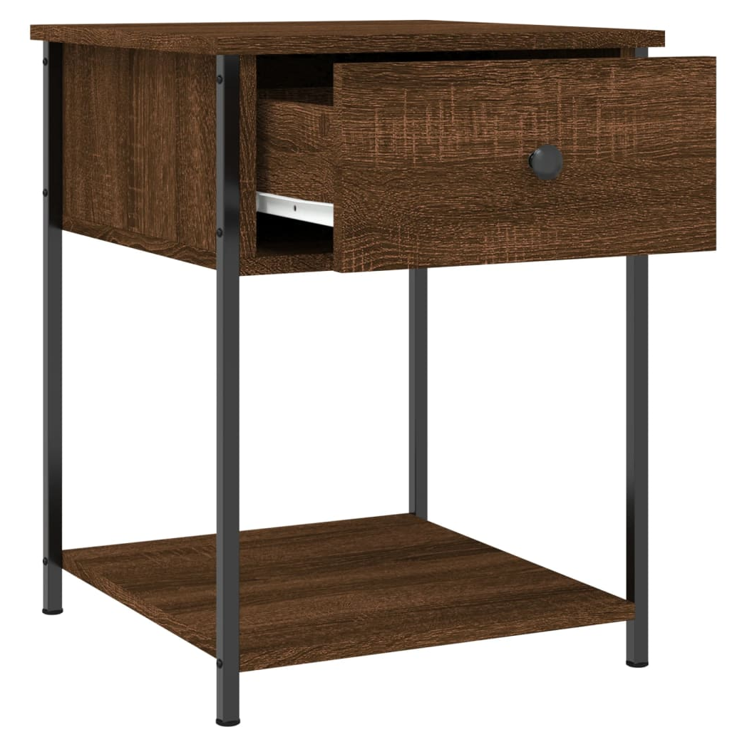 Bedside Table Brown Oak 44x45x58 cm Engineered Wood