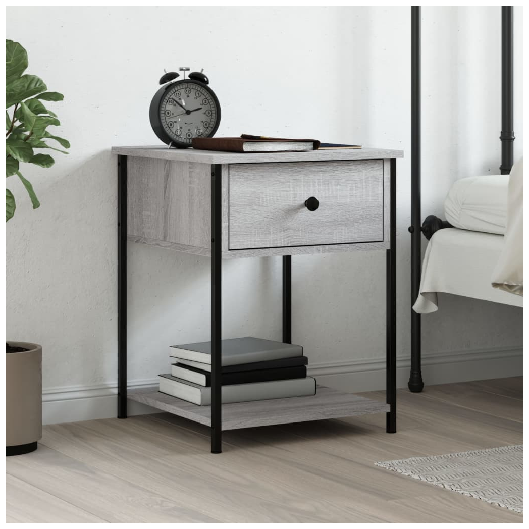 Bedside Table Grey Sonoma 44x45x58 cm Engineered Wood