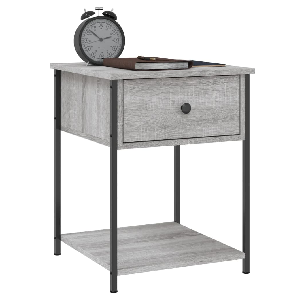 Bedside Table Grey Sonoma 44x45x58 cm Engineered Wood