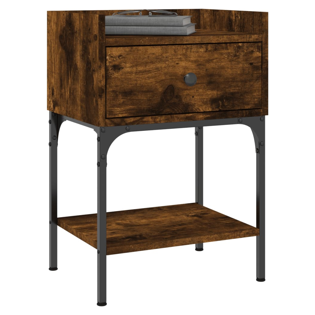 Bedside Tables 2 pcs Smoked Oak 40.5x31x60 cm Engineered Wood