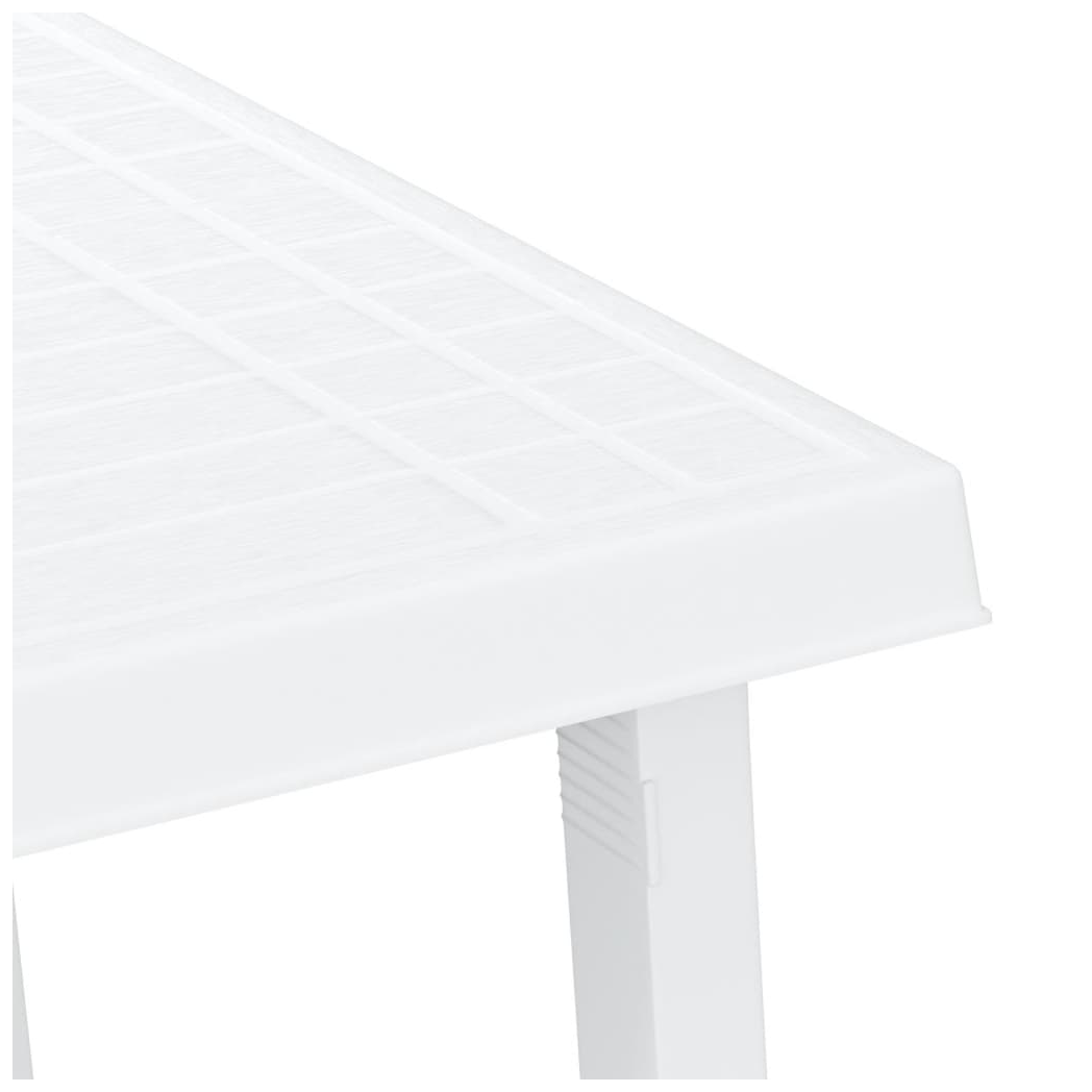 Camping Table White 79x56x64 cm PP Wooden Look