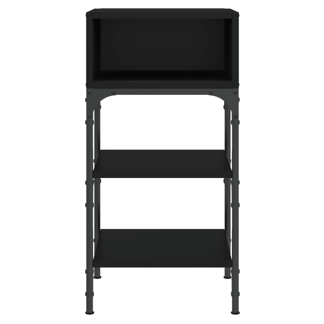 Bedside Tables 2 pcs Black 35x34.5x70 cm Engineered Wood