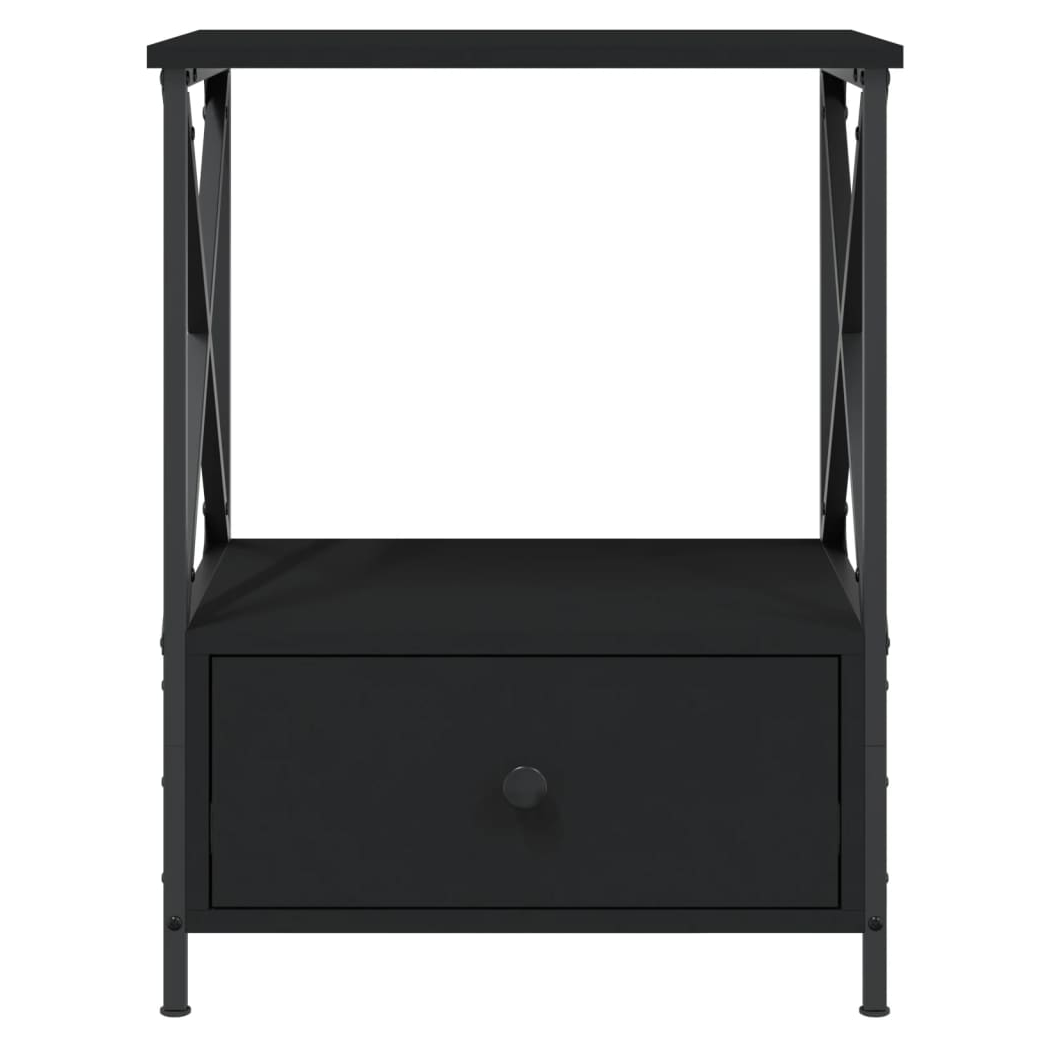 Bedside Table Black 50x41x65 cm Engineered Wood