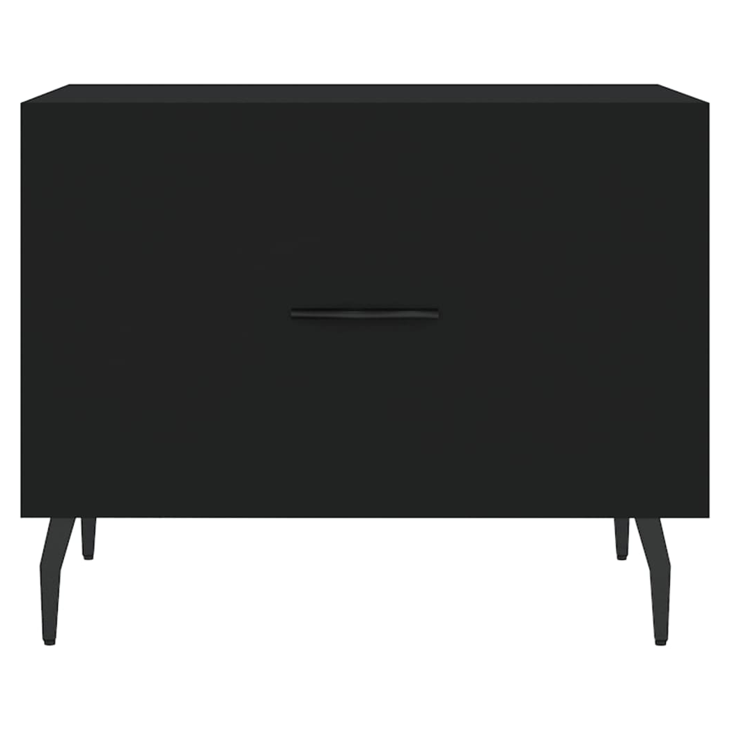 Coffee Table Black 50x50x40 cm Engineered Wood