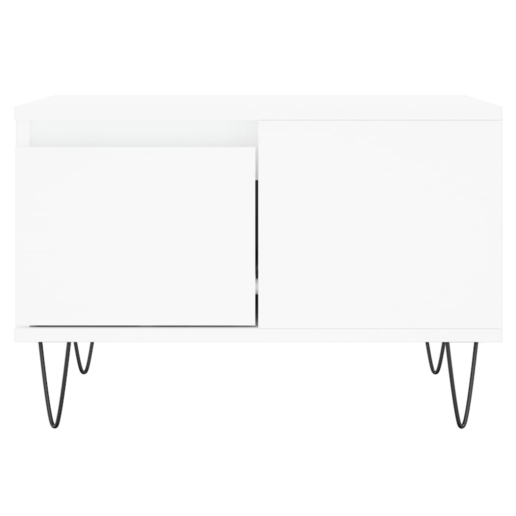 Coffee Table White 55x55x36.5 cm Engineered Wood