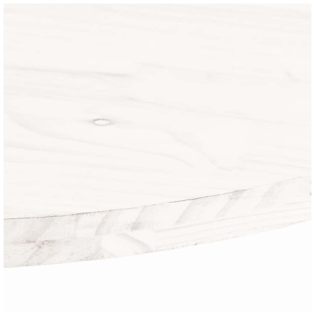Table Top White 70x35x2.5 cm Solid Wood Pine Oval