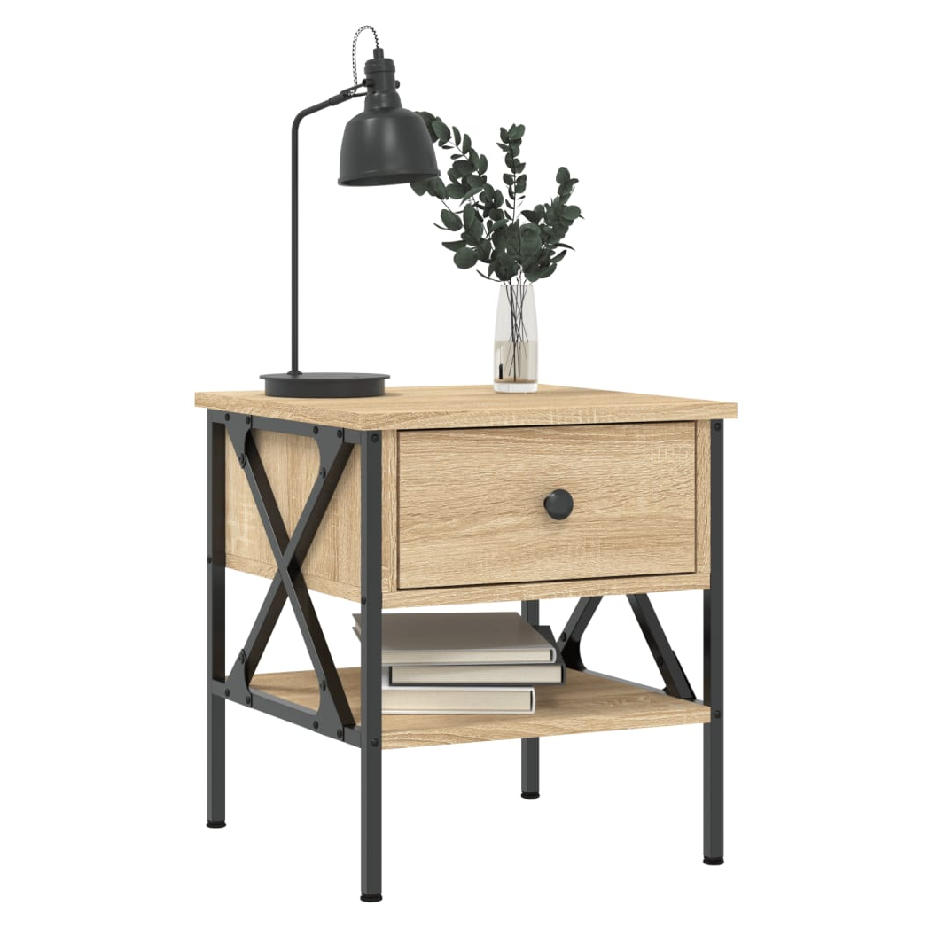 Bedside Table Sonoma Oak 40x42x45 cm Engineered Wood