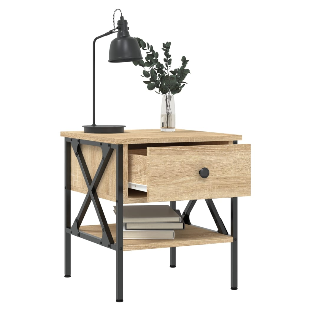Bedside Table Sonoma Oak 40x42x45 cm Engineered Wood