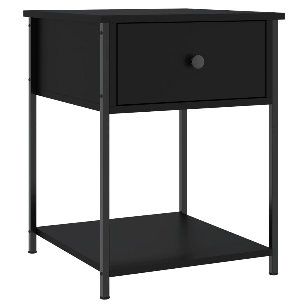 Bedside Tables 2 pcs Black 44x45x58 cm Engineered Wood