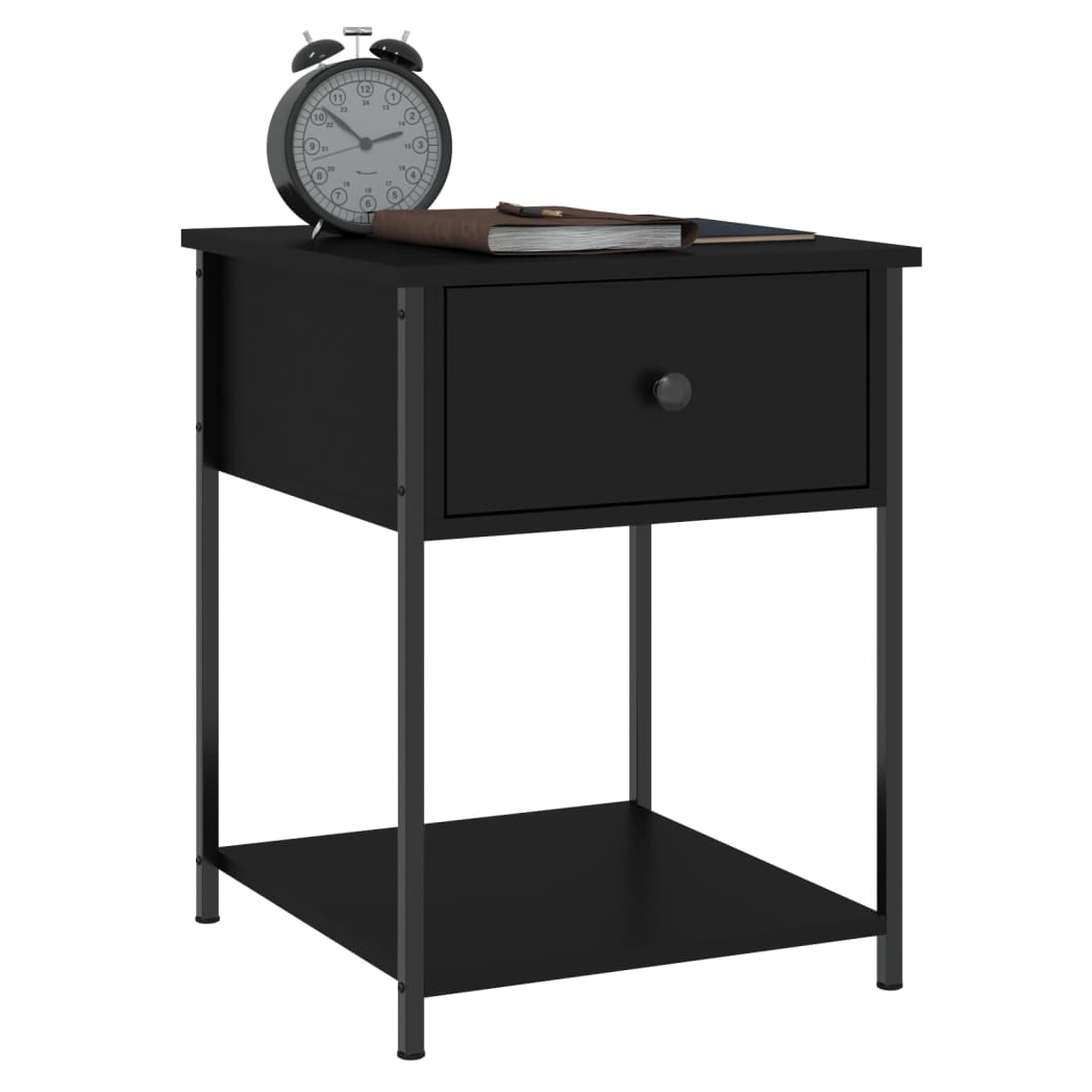 Bedside Tables 2 pcs Black 44x45x58 cm Engineered Wood