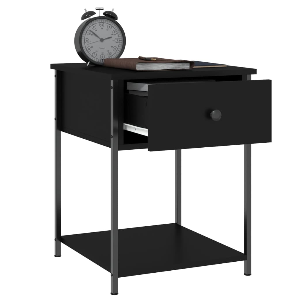 Bedside Tables 2 pcs Black 44x45x58 cm Engineered Wood