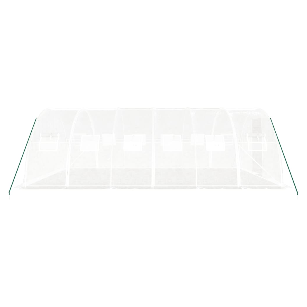 Greenhouse with Steel Frame White 24 m 6x4x2 m