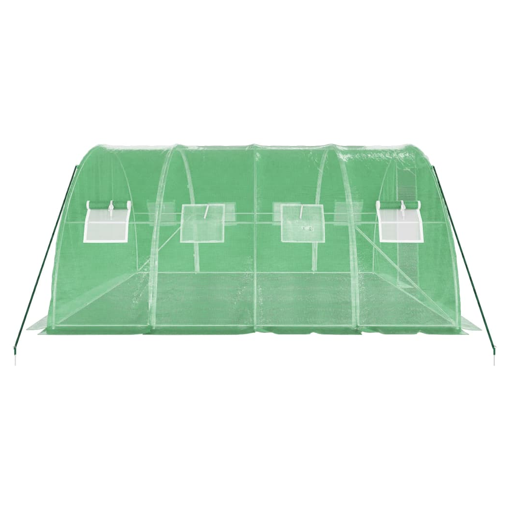 Greenhouse with Steel Frame Green 16 m 4x4x2 m