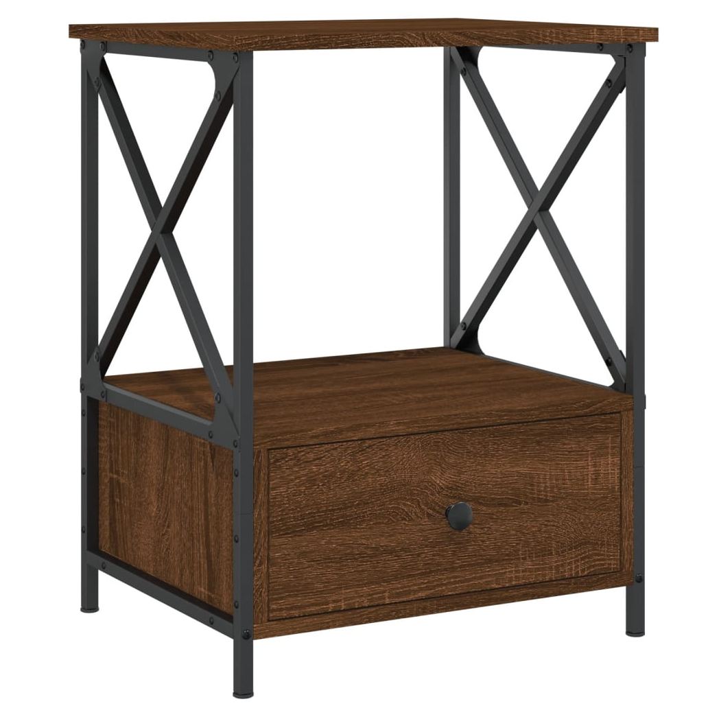 Bedside Tables 2 pcs Brown Oak 50x41x65 cm Engineered Wood