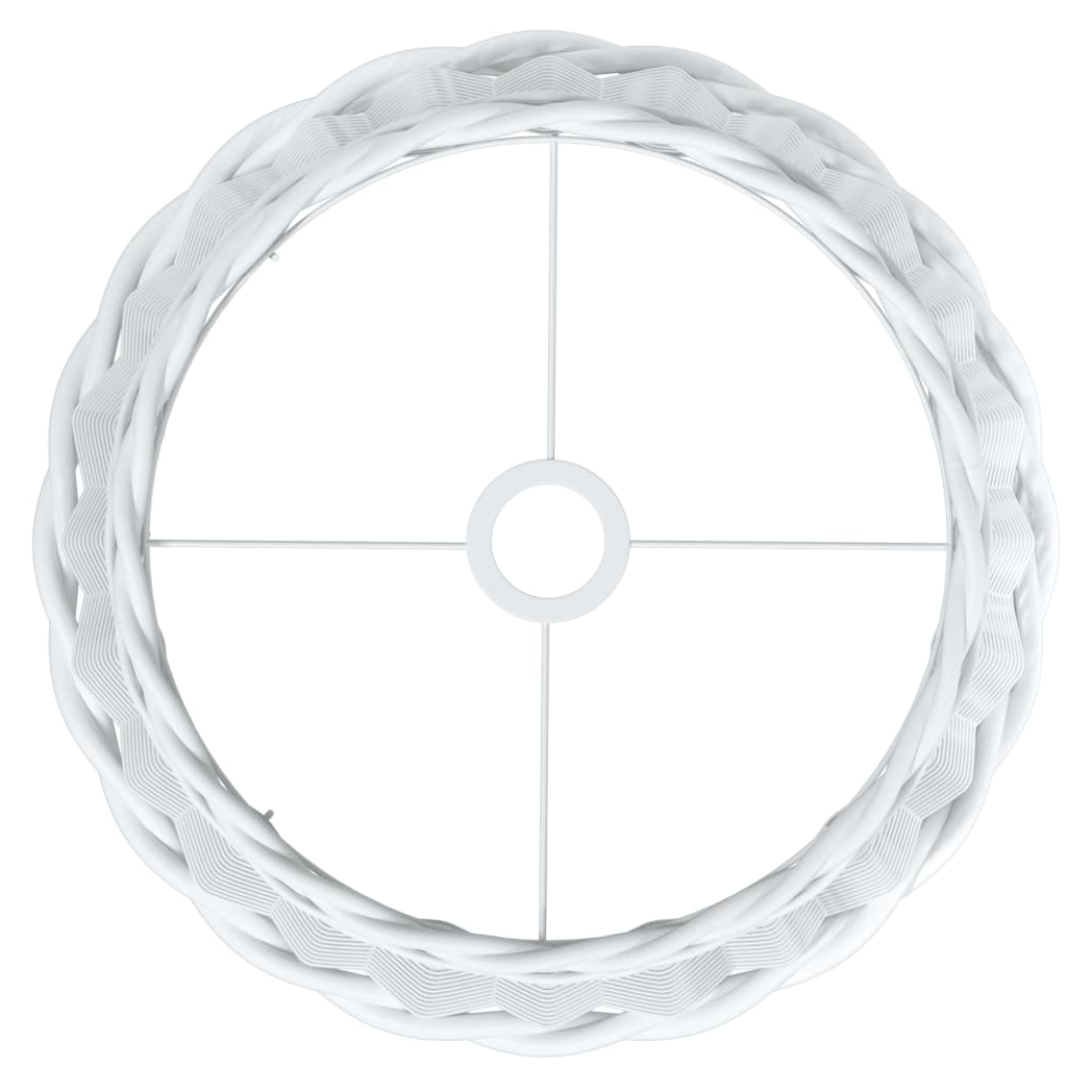 Ceiling Lamp Shade White 40x26 cm Wicker