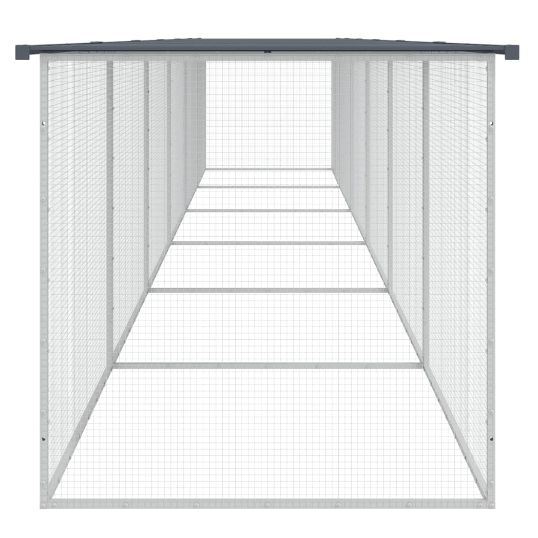 Chicken Cage with Roof Anthracite 603x98x90 cm Galvanised Steel