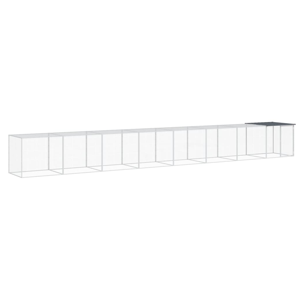 Chicken Cage with Roof Anthracite 803x98x90 cm Galvanised Steel
