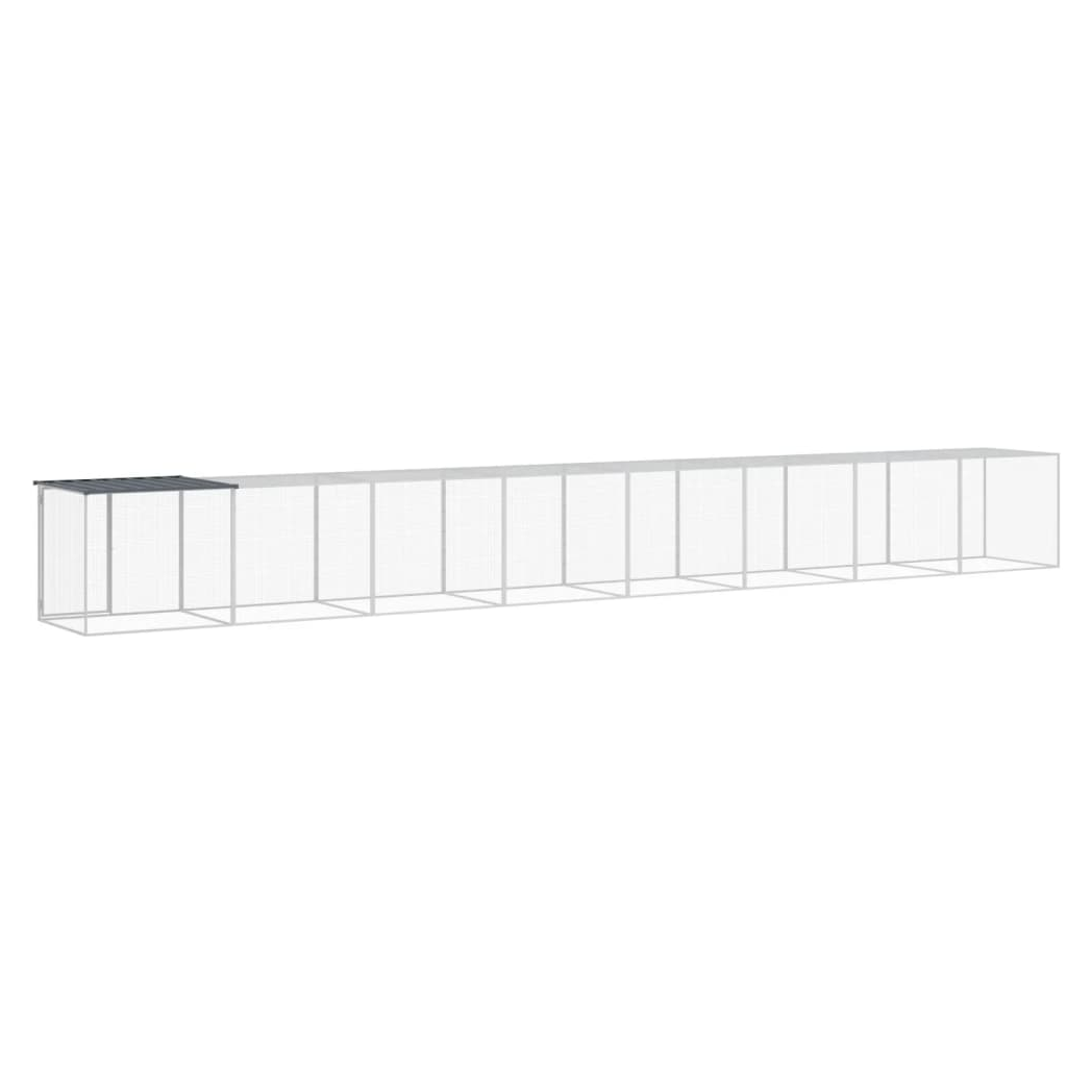 Chicken Cage with Roof Anthracite 803x98x90 cm Galvanised Steel