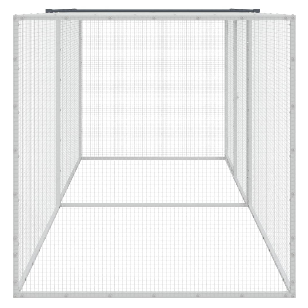 Chicken Cage with Roof Anthracite 203x98x90 cm Galvanised Steel