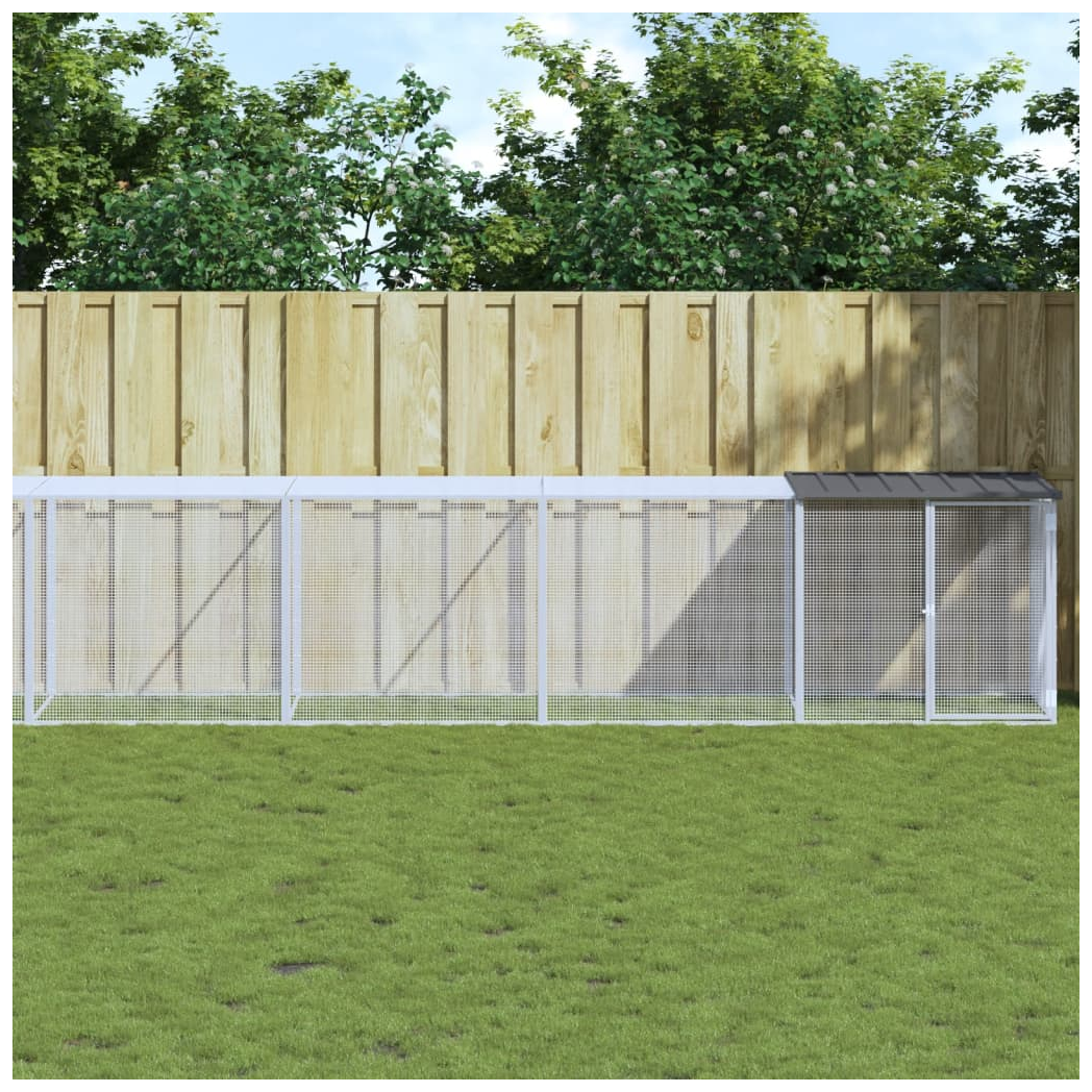 Chicken Cage with Roof Anthracite 1003x98x90 cm Galvanised Steel
