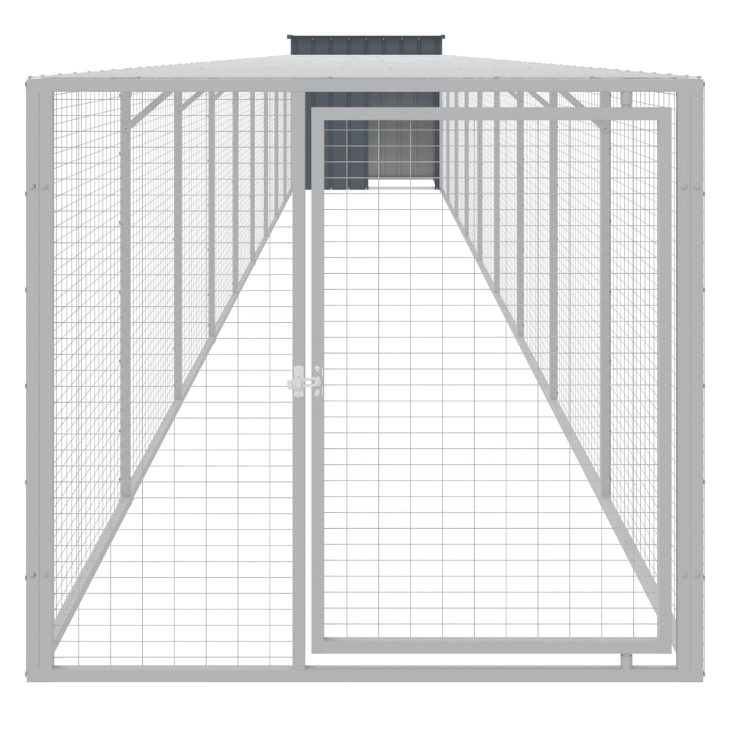Chicken Cage with Run Anthracite 110x1017x110 cm Galvanised Steel