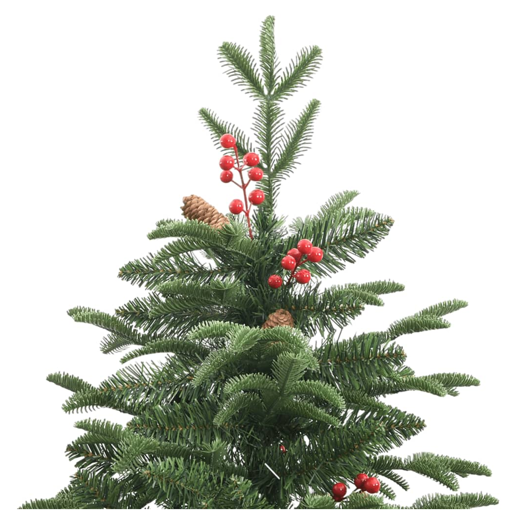Artificial Hinged Christmas Tree with Cones and Berries 210 cm