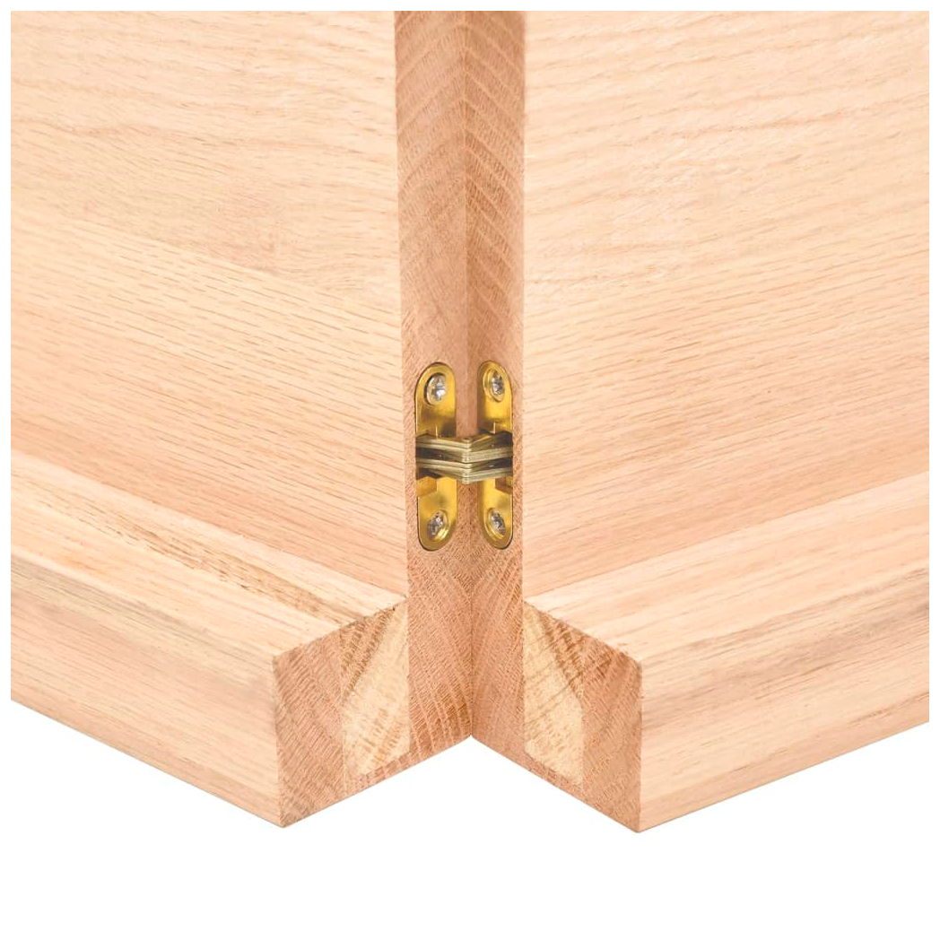 Table Top 140x60x(2-6) cm Untreated Solid Wood Oak