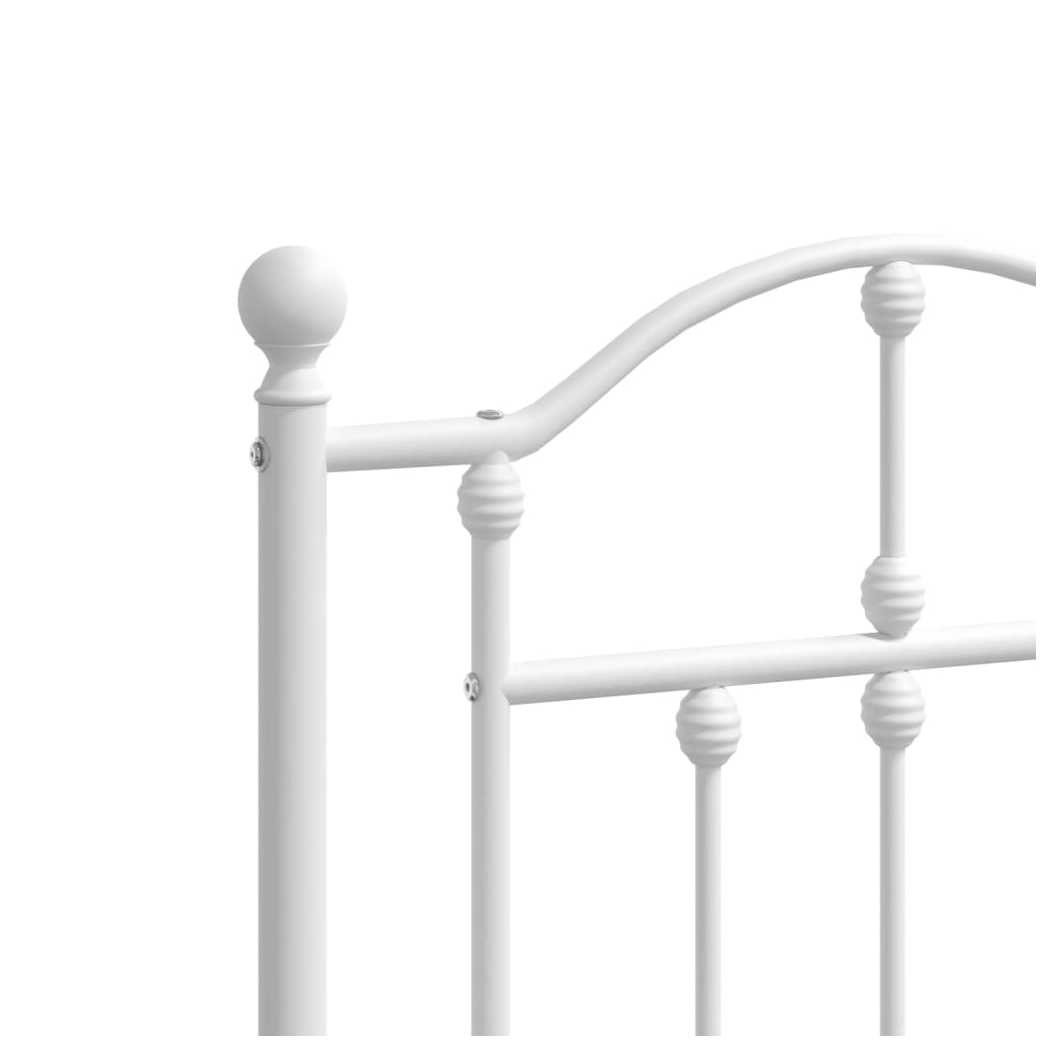 Metal Headboard White 160 cm